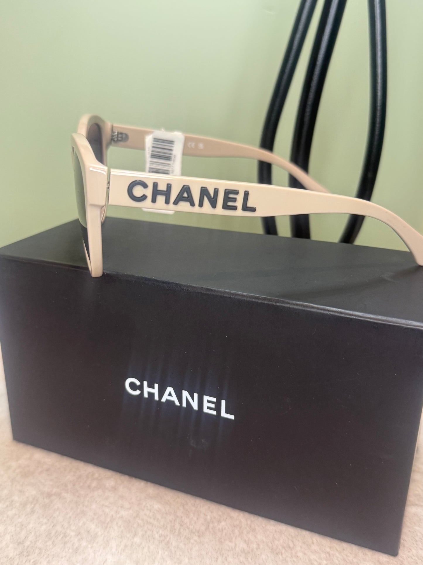 1028. Chanel Acetate Pantos Logo Sunglasses