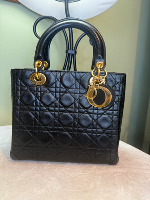 1864. Christian Dior Vintage Medium Lady Dior