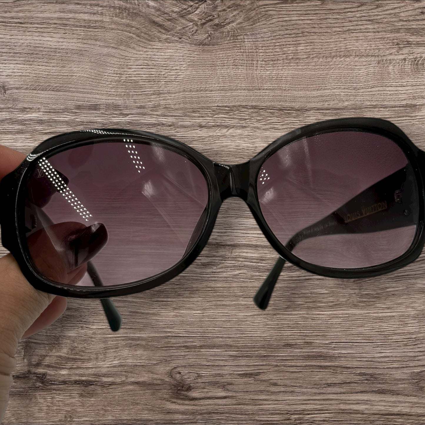 287. Louis Vuitton Ursula Strass Rhinestone Sunglasses Dark Brown