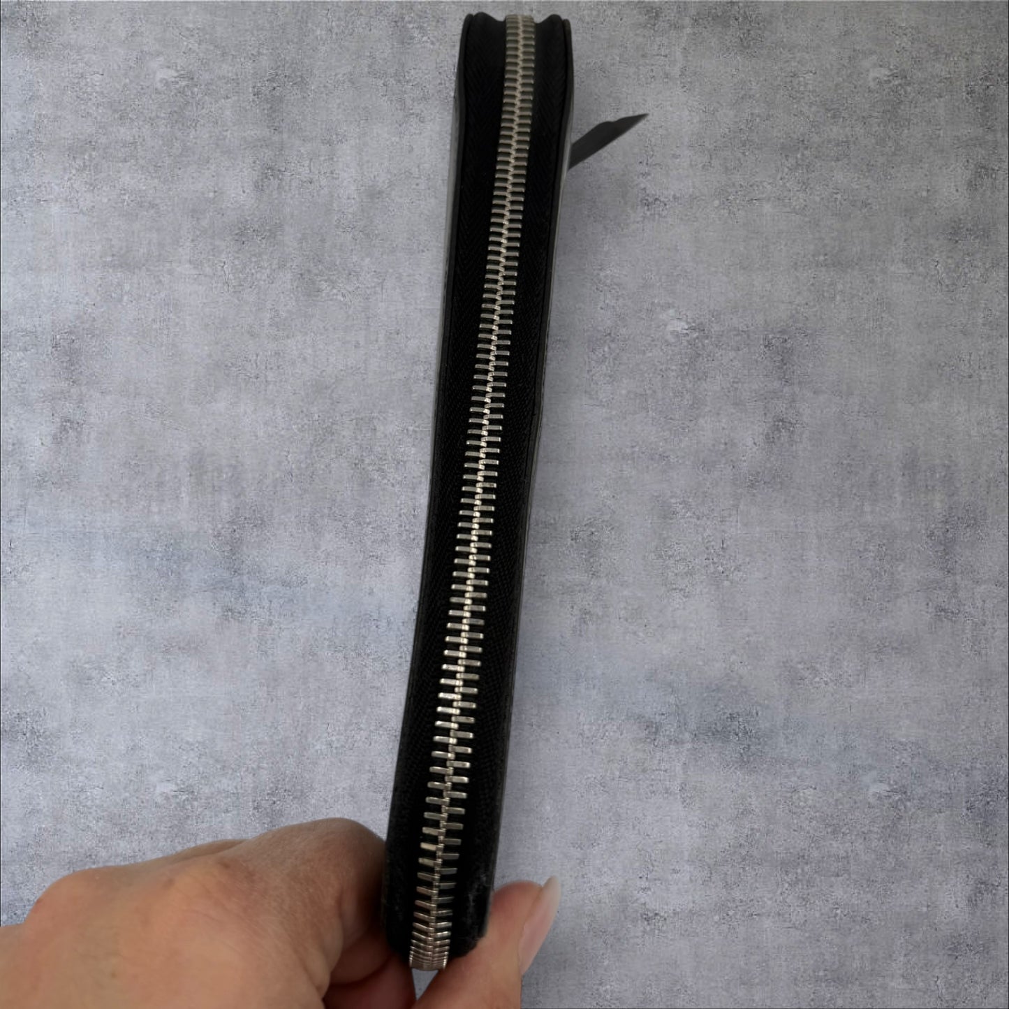 312. Louis Vuitton Black Epi Long Zippy Wallet