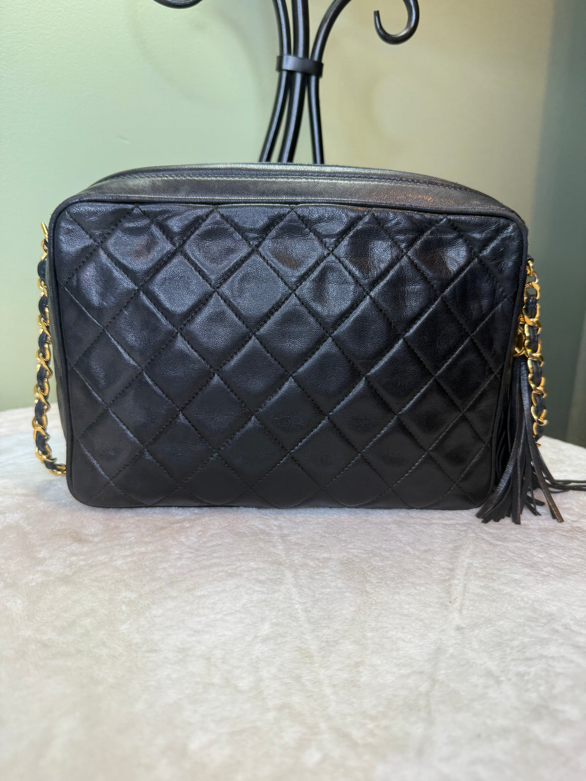 2026. Chanel Black Lambskin Camera Bag (Series 2; 1991-94)