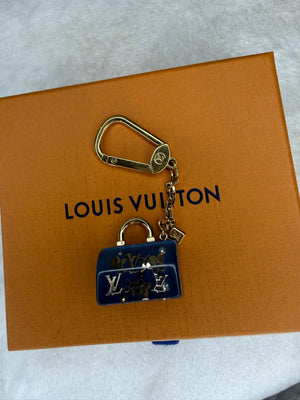 2022. Louis Vuitton Blue Resin Inclusion Speedy Bag Charm