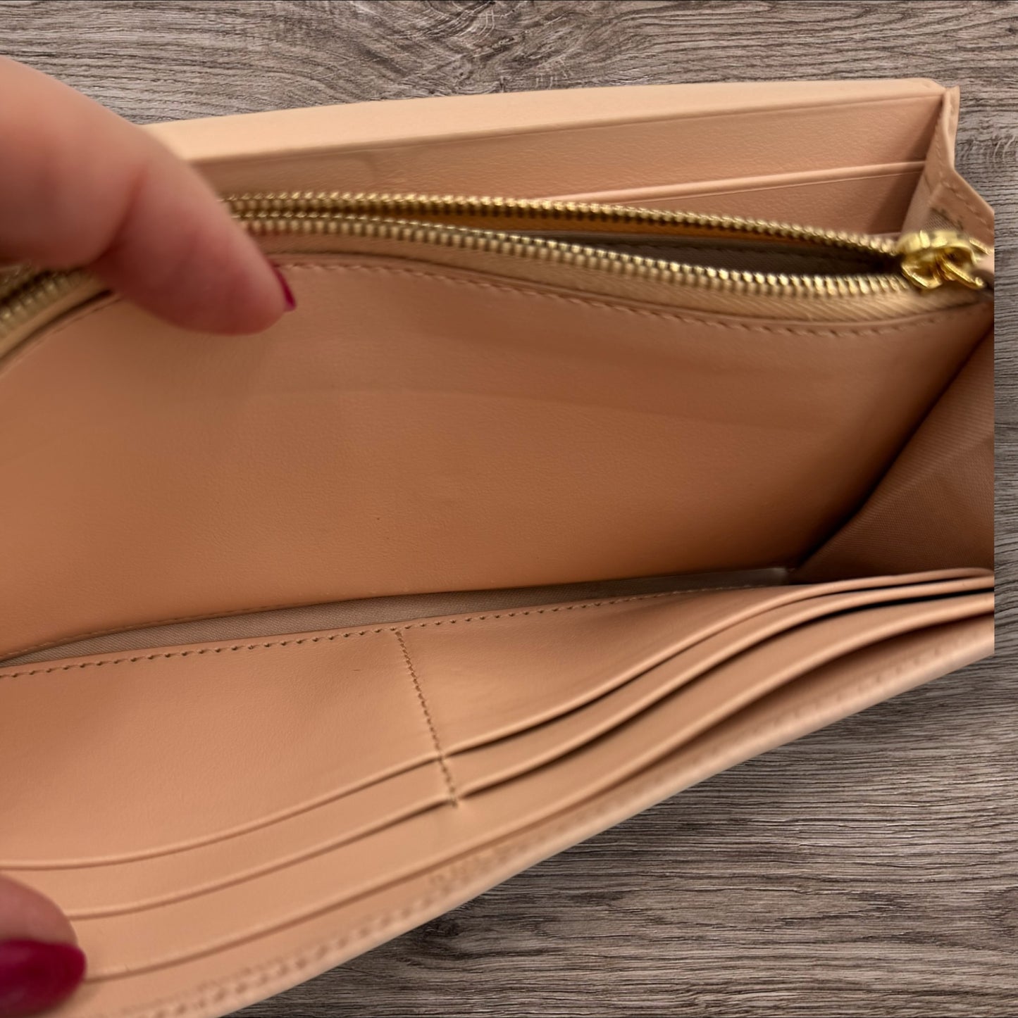 Fendi Leather F Is Fendi Long Wallet Light Rose
