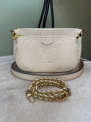 1459. Louis Vuitton Cream Empriente Multi Pochette