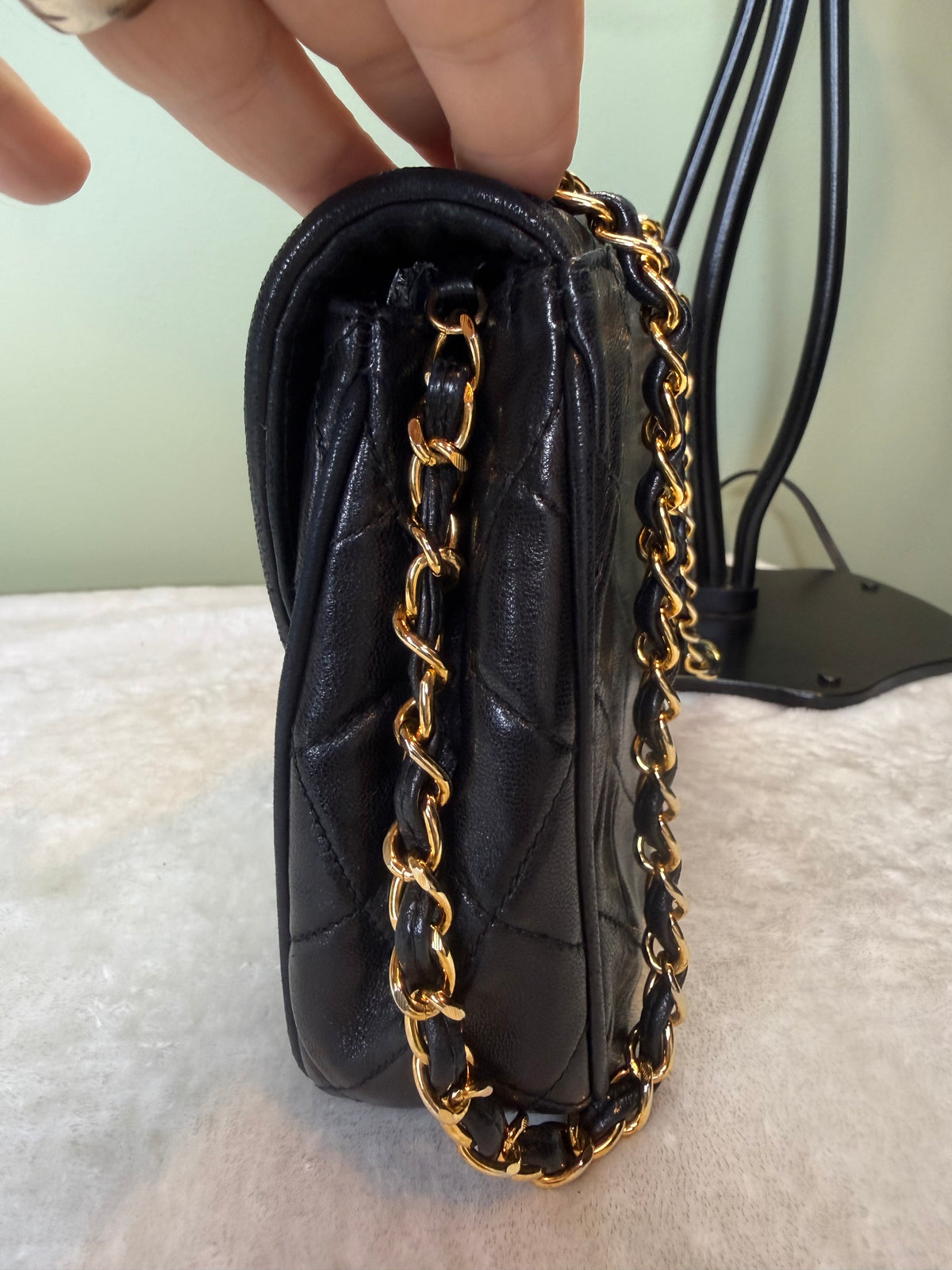 2113. Chanel Vintage Small CC Tassel Flap Bag