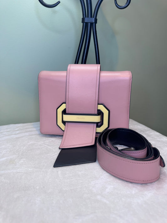 1876. Prada Pink City Plex Ribbon Bag