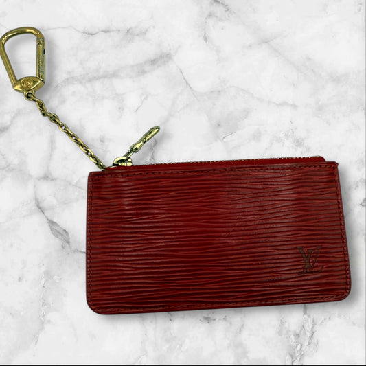 Louis Vuitton Red Epi Leather Key Cles