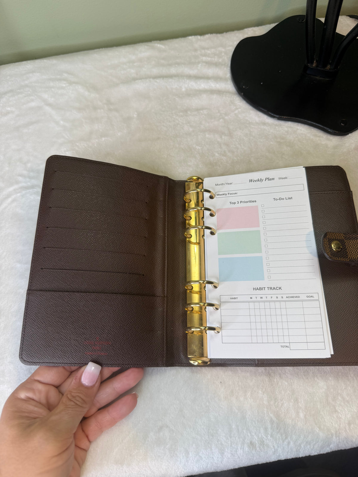 2007. Louis Vuitton Damier Ebene Agenda MM