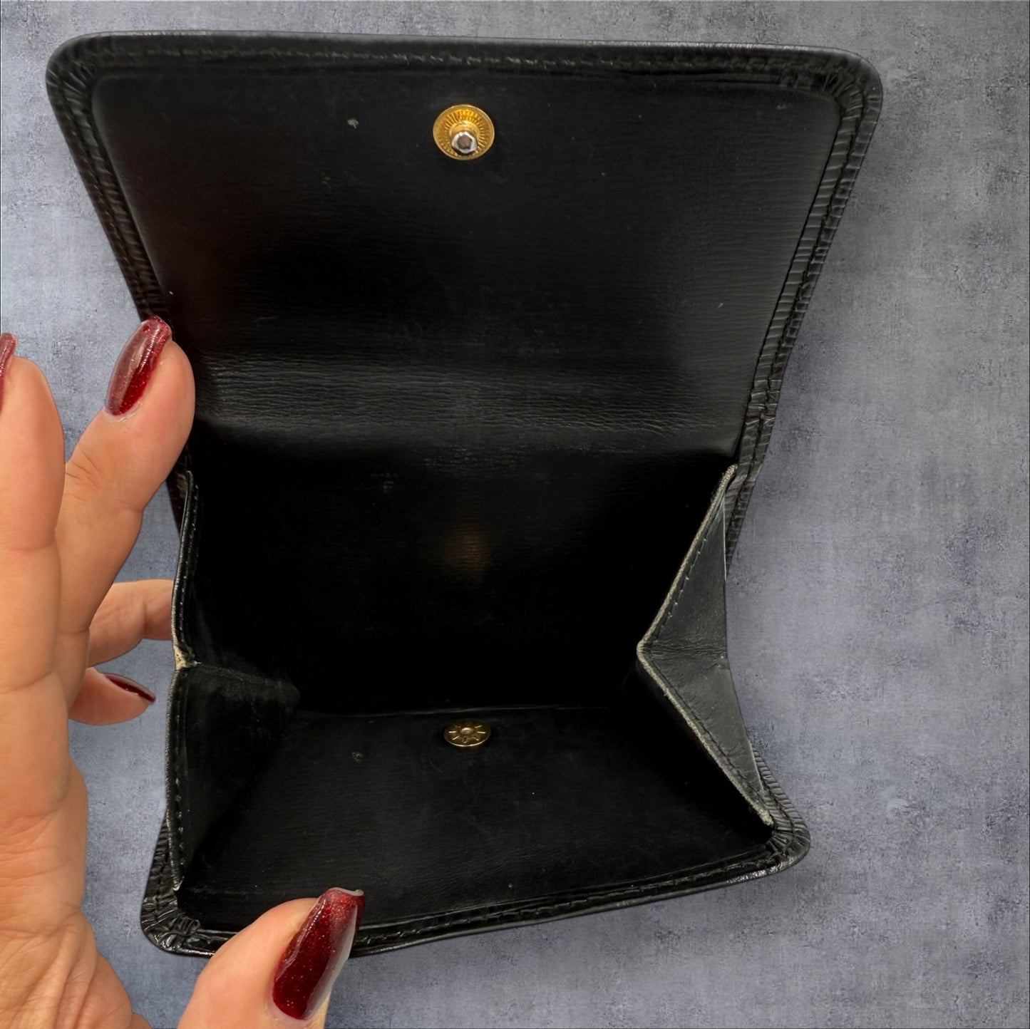 Louis Vuitton Black Epi Leather Elise Wallet