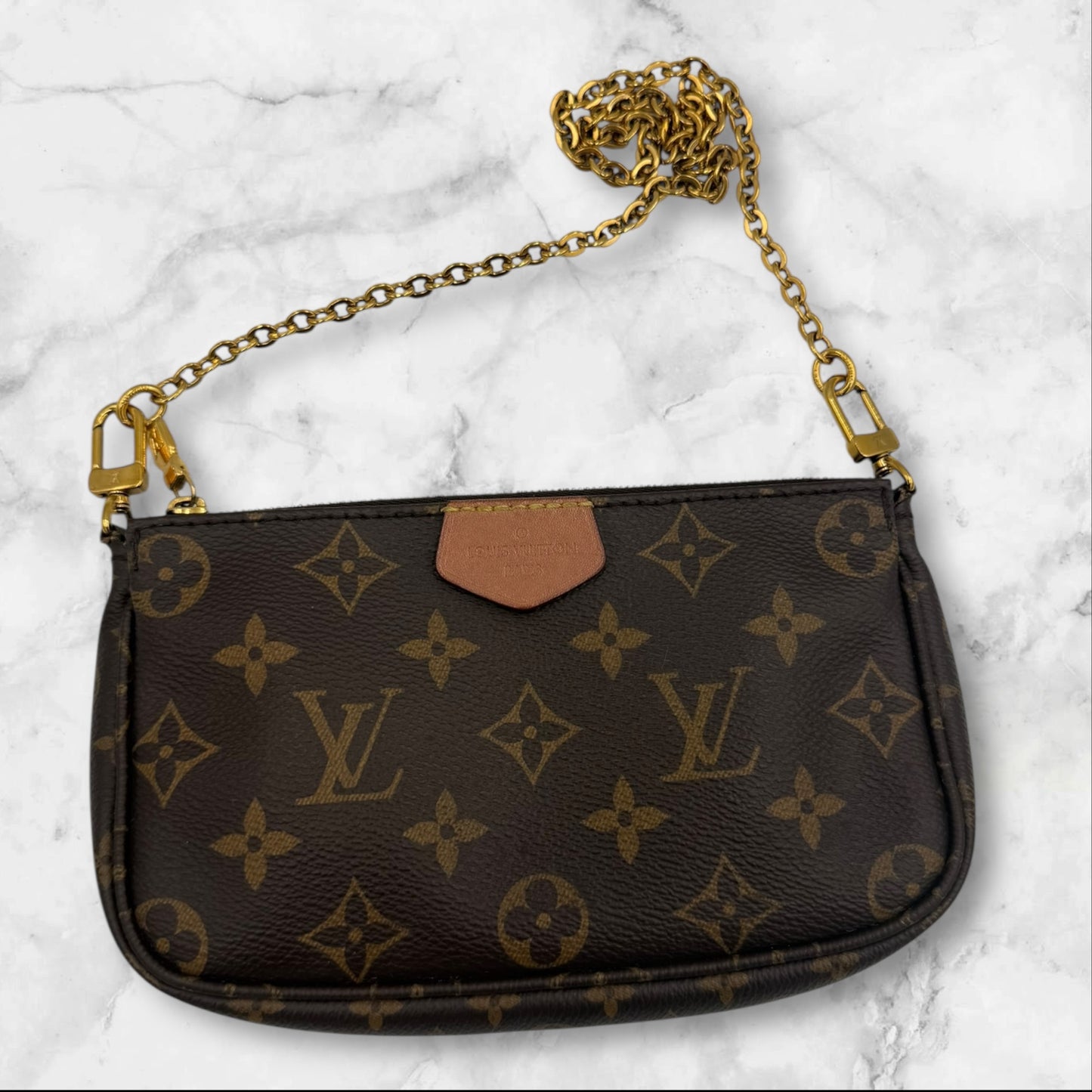 Louis Vuitton Monogram Multi Pochette Accessories with Pink Strap