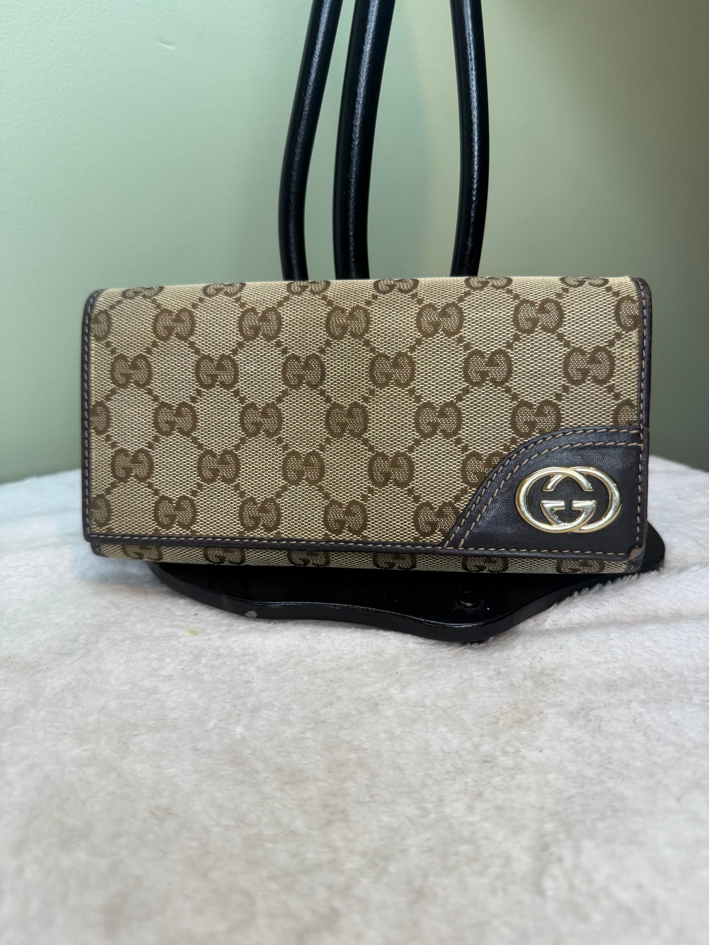 1152. Gucci GG Monogram Canvas Britt Continental Long Wallet
