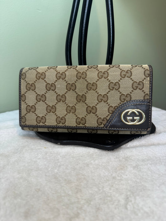 1152. Gucci GG Monogram Canvas Britt Continental Long Wallet