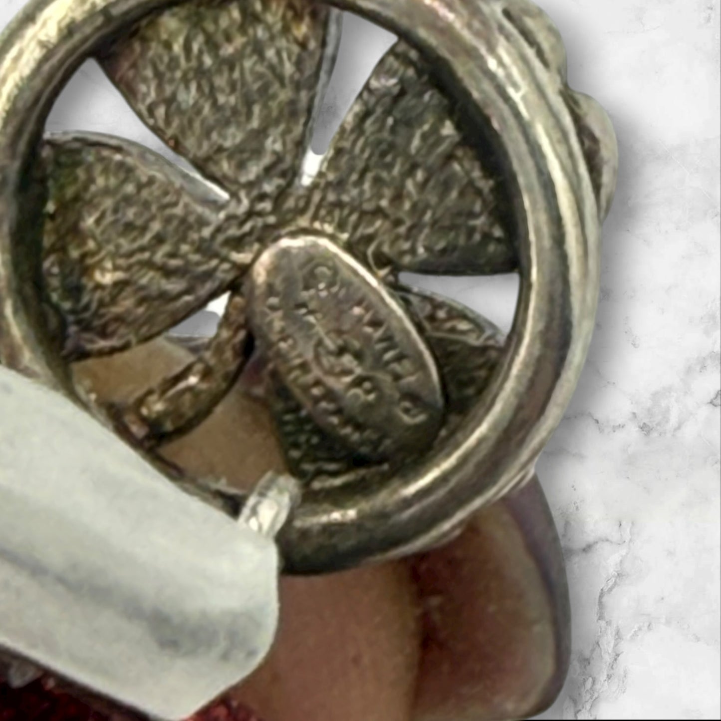 285. Chanel Vintage CC Drop Clover Clip-On Earrings