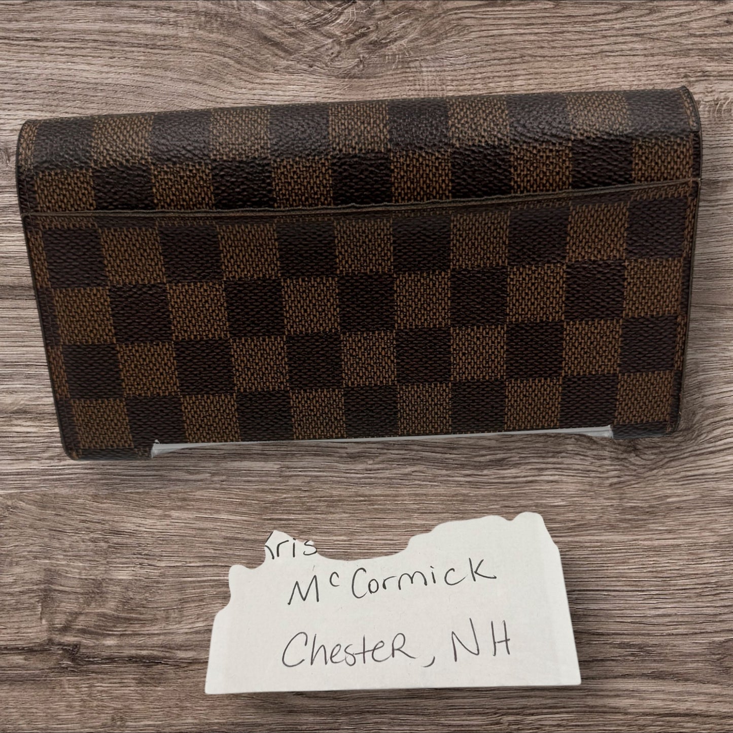 Louis Vuitton Sarah Wallet in Damier Ebene