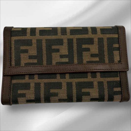 306. Fendi Zucca Pattern Tri-fold wallet