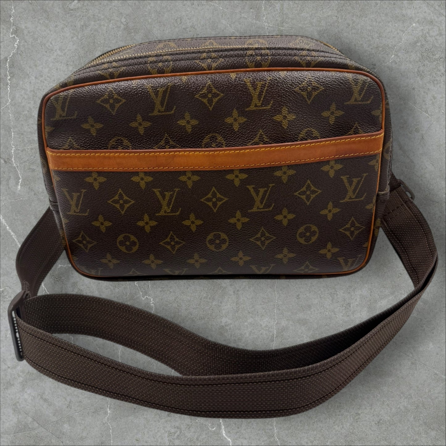 299. Louis Vuitton Monogram Reporter MM Unisex Bag