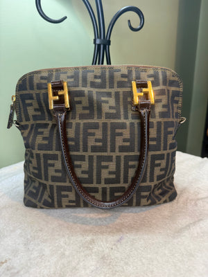 1437. Fendi Zucca FF Top Handle Tote