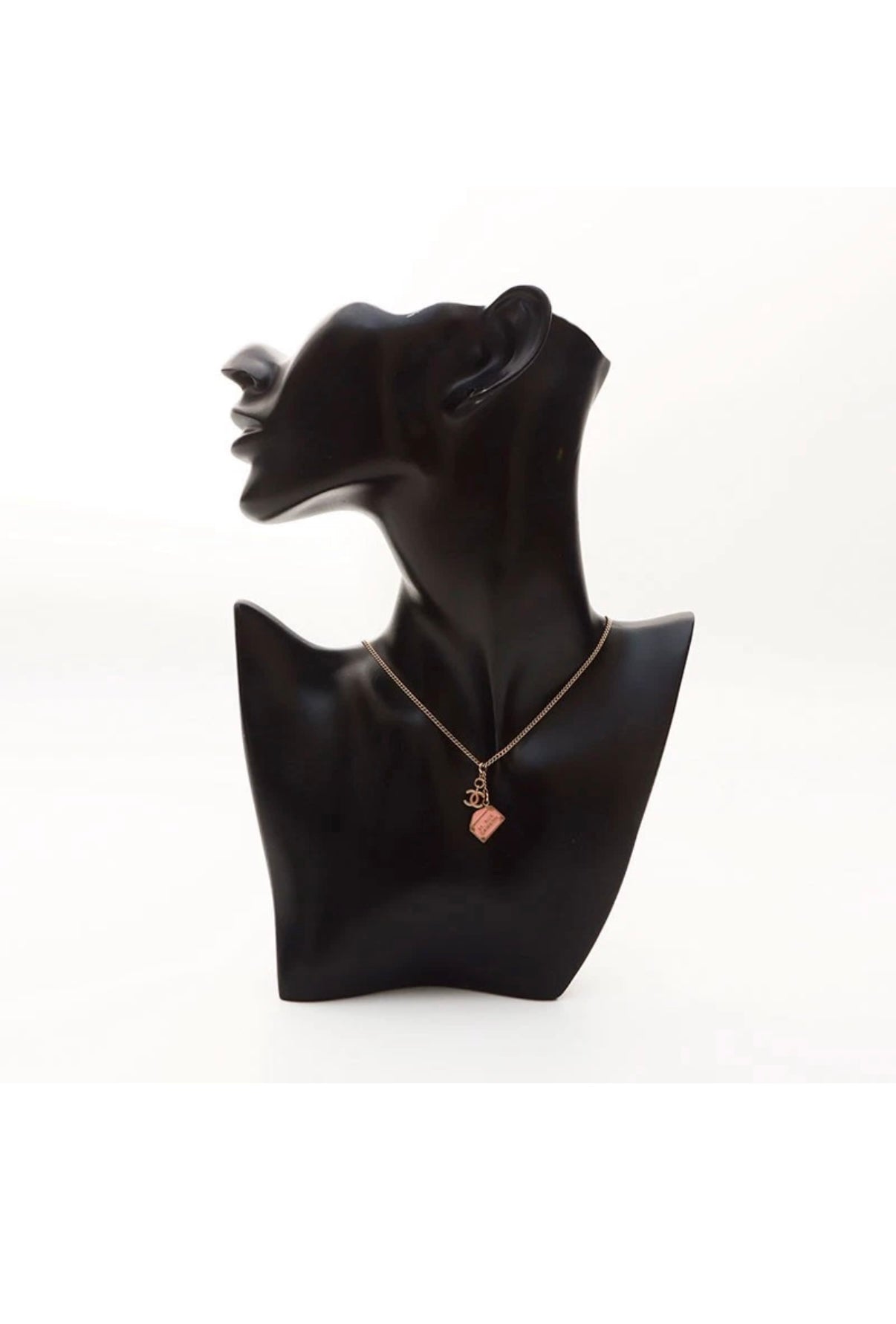 Chanel Coco Mark Cambon Necklace Gold and Pink