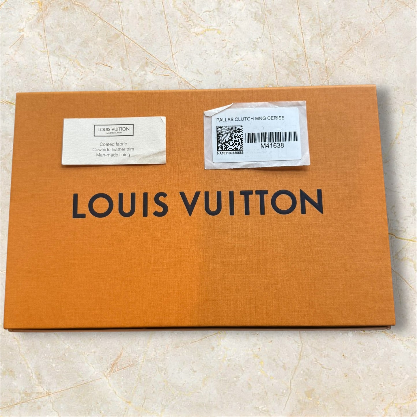 Louis Vuitton Monogram Canvas & Cerise Pallas Clutch