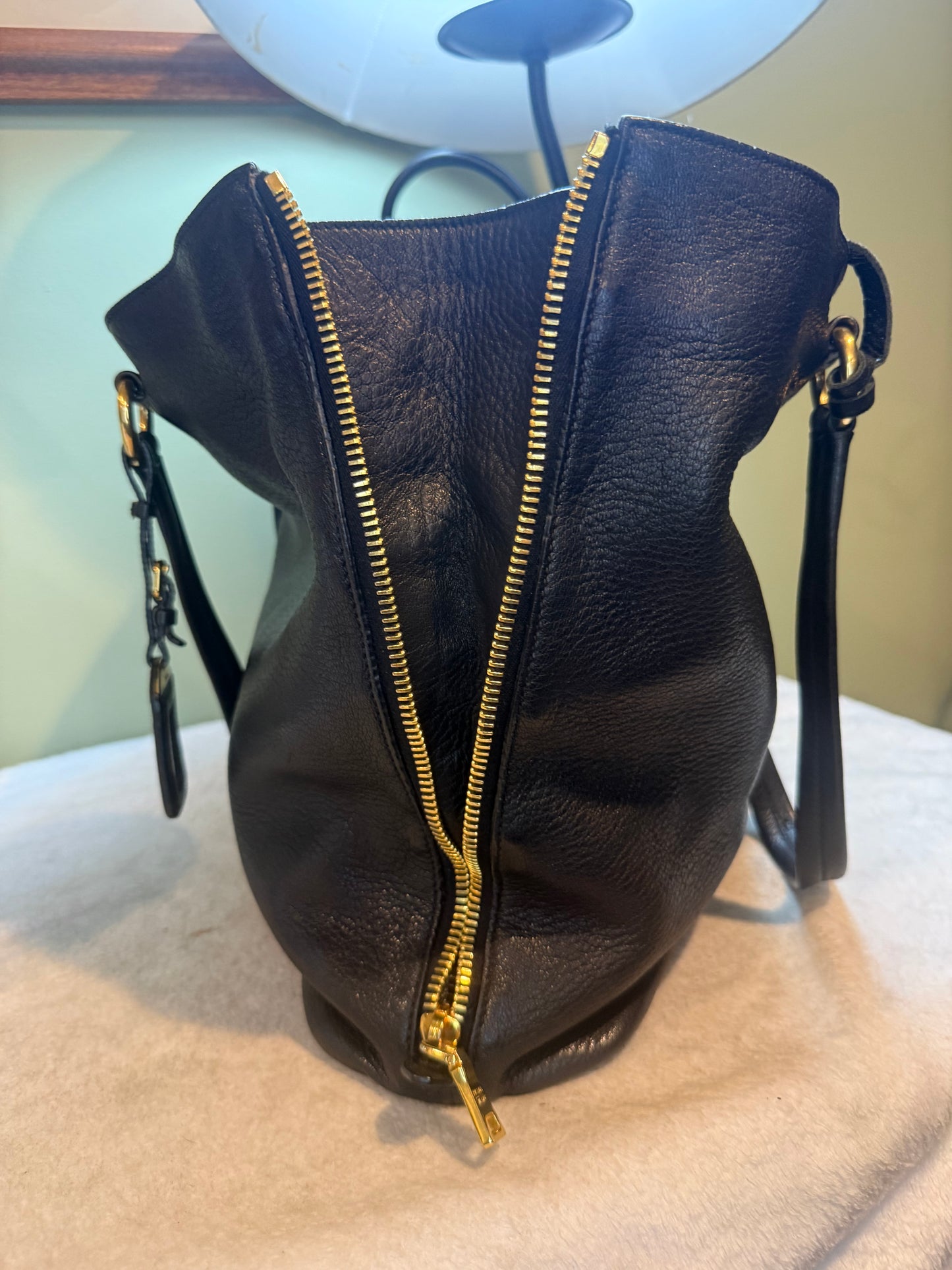 1661. Prada Black Vitello Daino Leather Tote