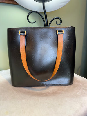 1916. Louis Vuitton Black Matte Stockton Tote