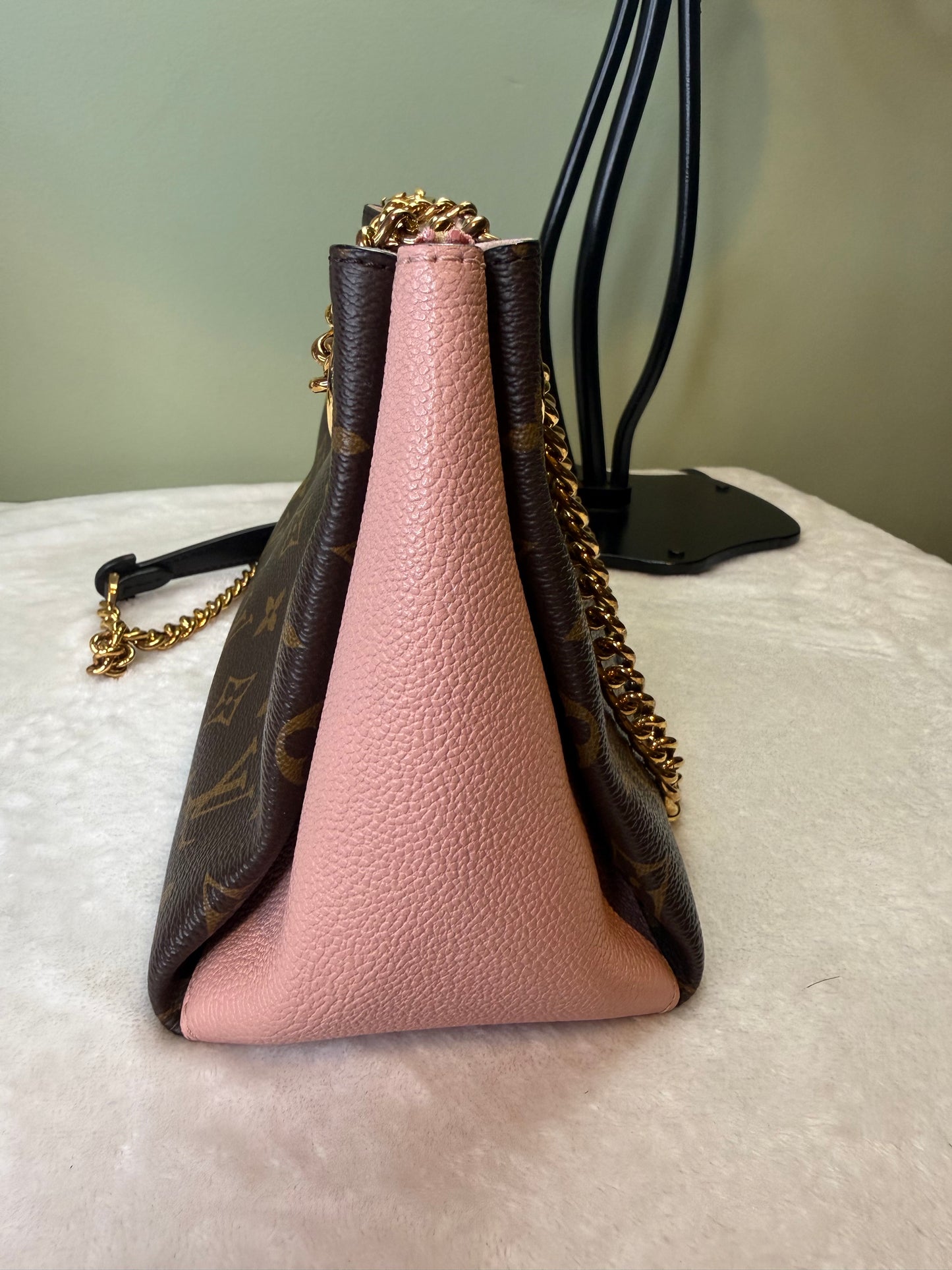 1802. Louis Vuitton Monogram Surene BB with Pink