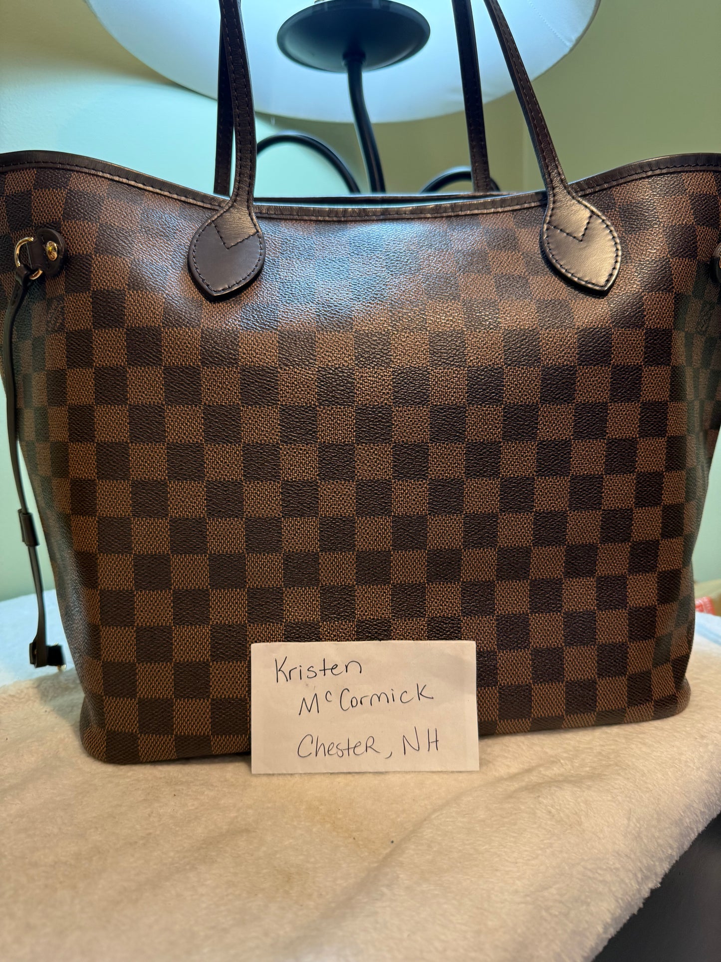 192. Louis Vuitton Damier Ebene Neverfull MM