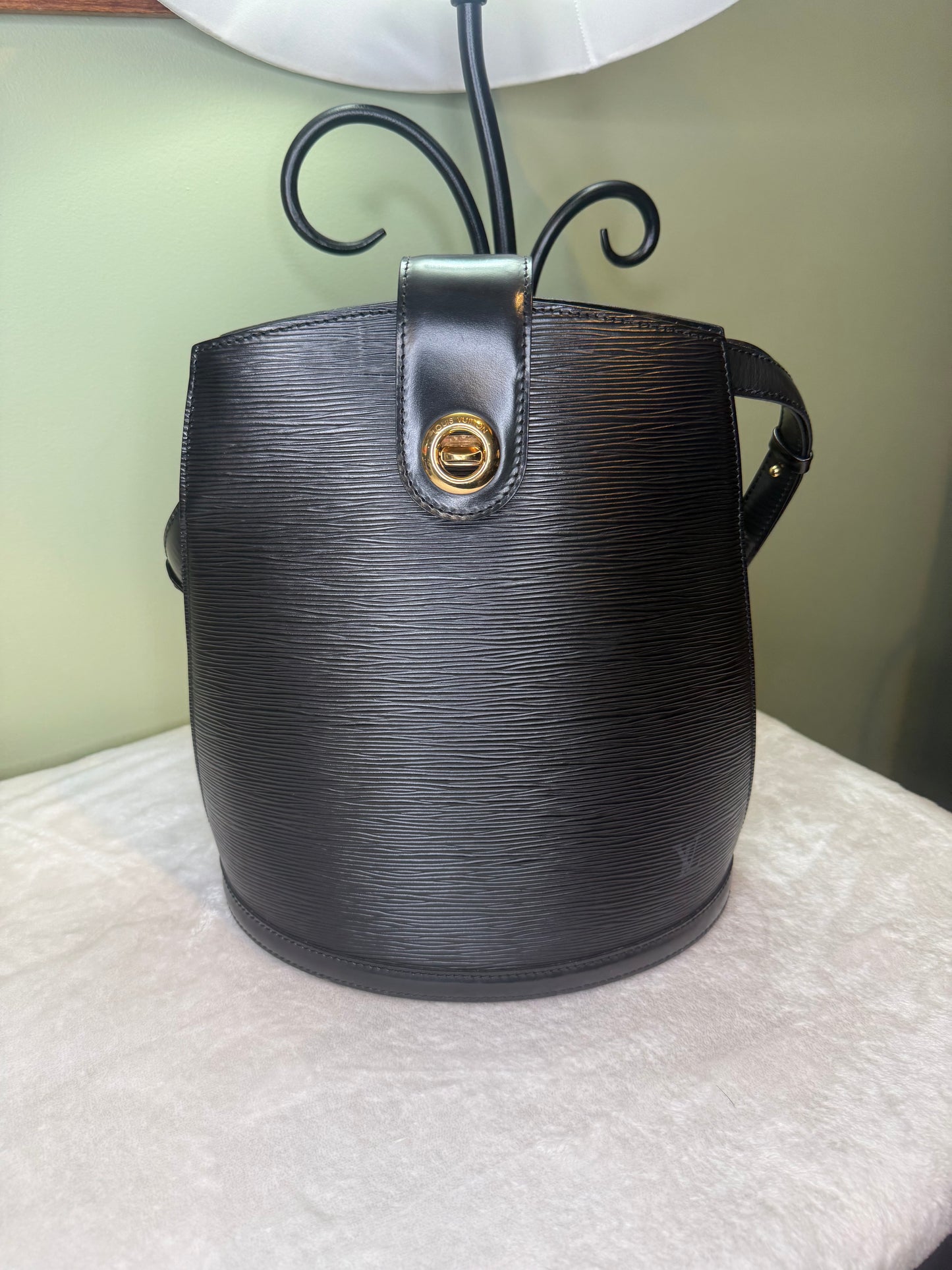 1736. Louis Vuitton Black Epi Cluny