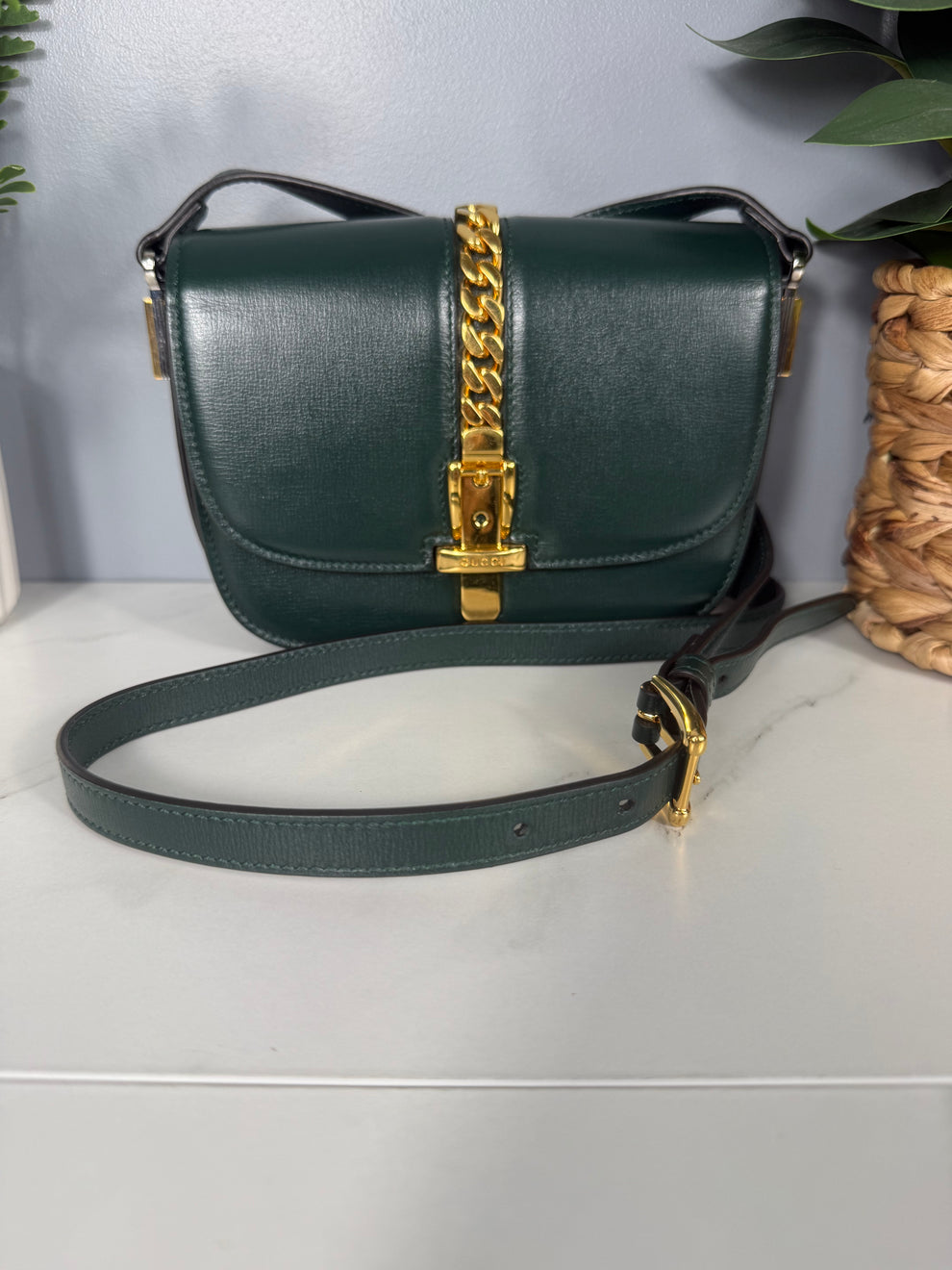 2264. Gucci Green 1969 Sylvie Leather Crossbody – Golden Luxe Company LLC