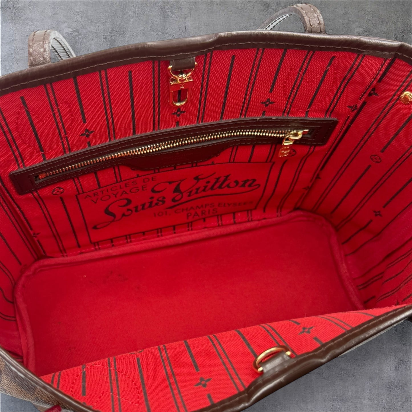 346. Louis Vuitton Damier Ebene Neverfull PM