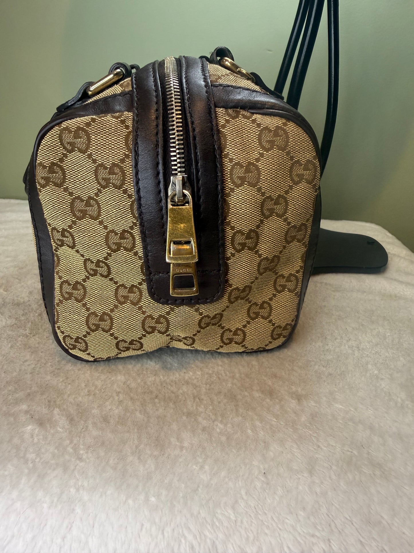 1274. Gucci GG Canvas Boston Bag