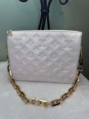 1690. Louis Vuitton Cream Coussin PM