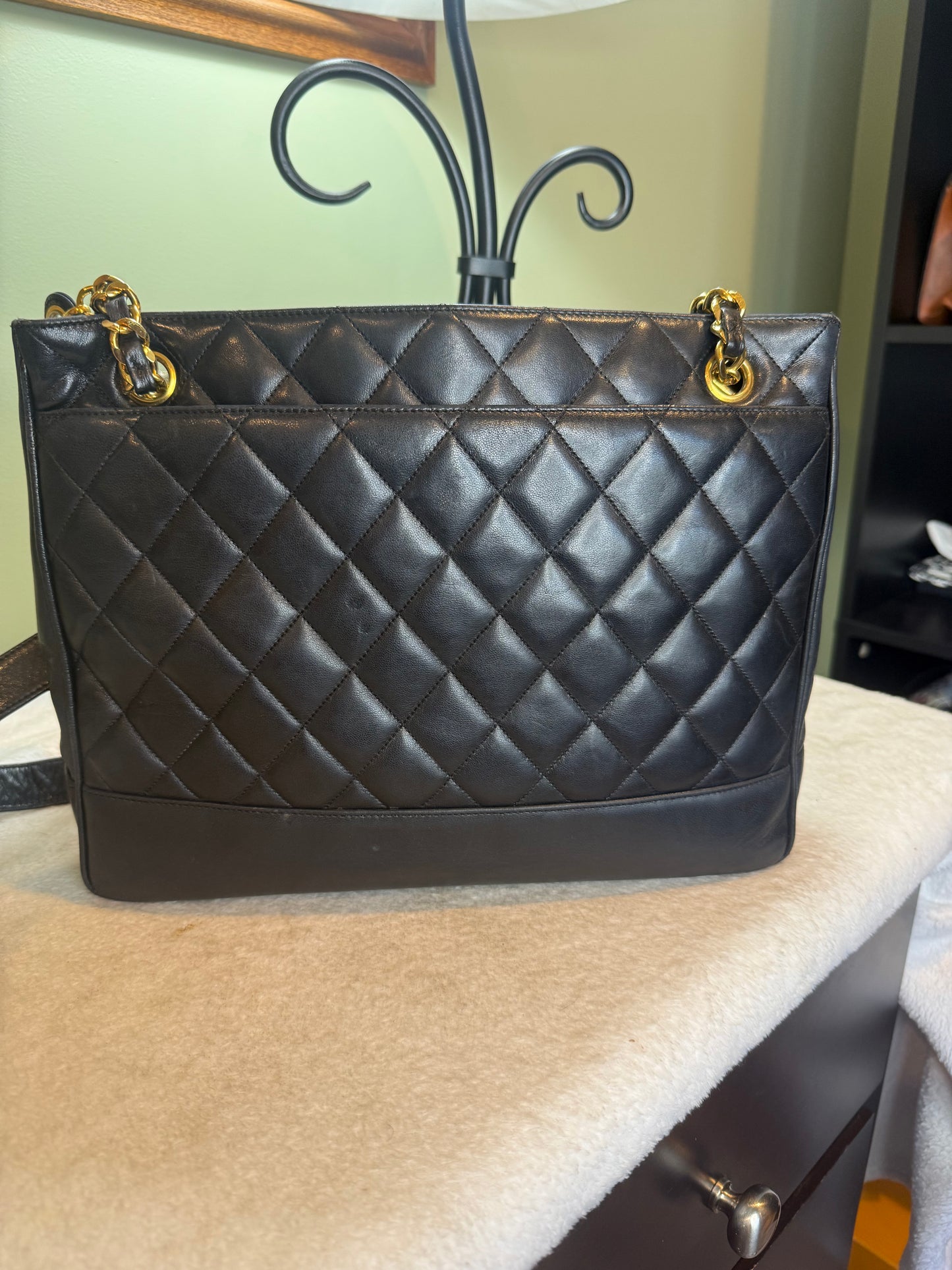 995. Chanel Black Lambskin Tote - Series 2