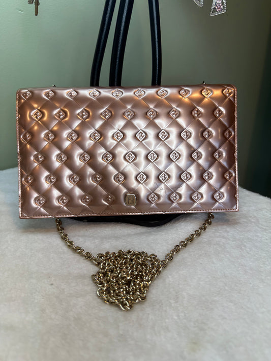 834. Fendi Fendilicious Rose Gold Wallet on Chain