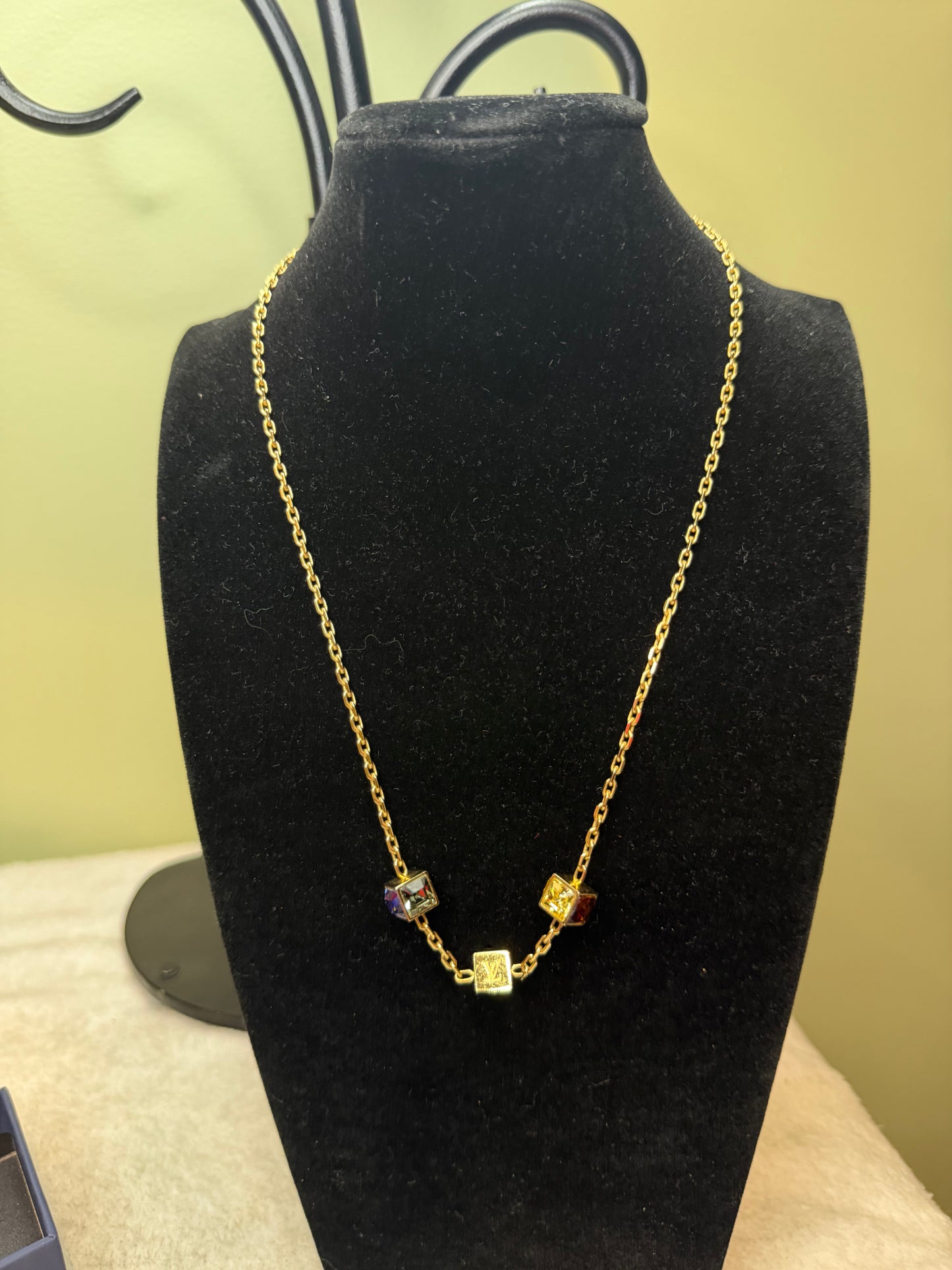 1574. Louis Vuitton Gamble Station Necklace