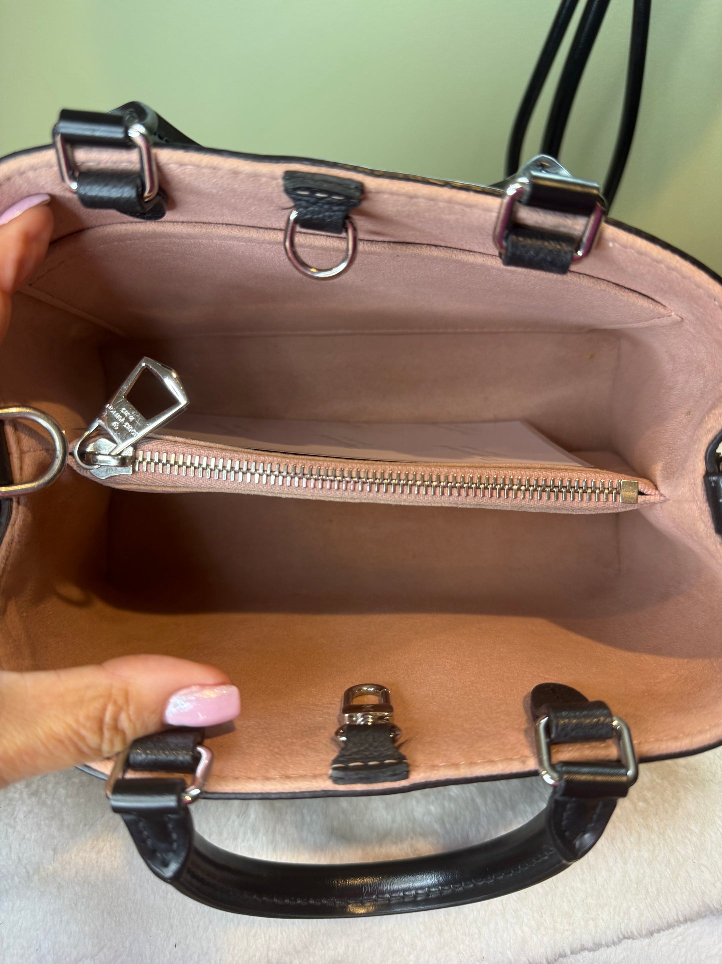 1510. Louis Vuitton Marelle Tote BB in Black Epi with Pink
