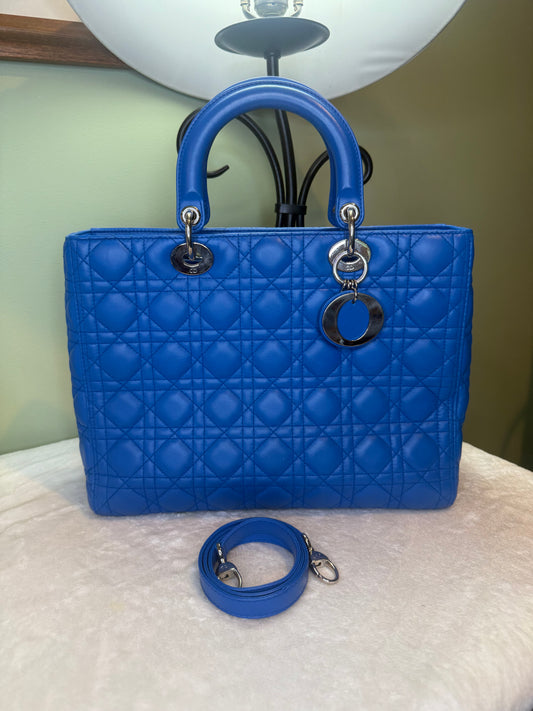 1850. Christian Dior Large Blue Lady Dior