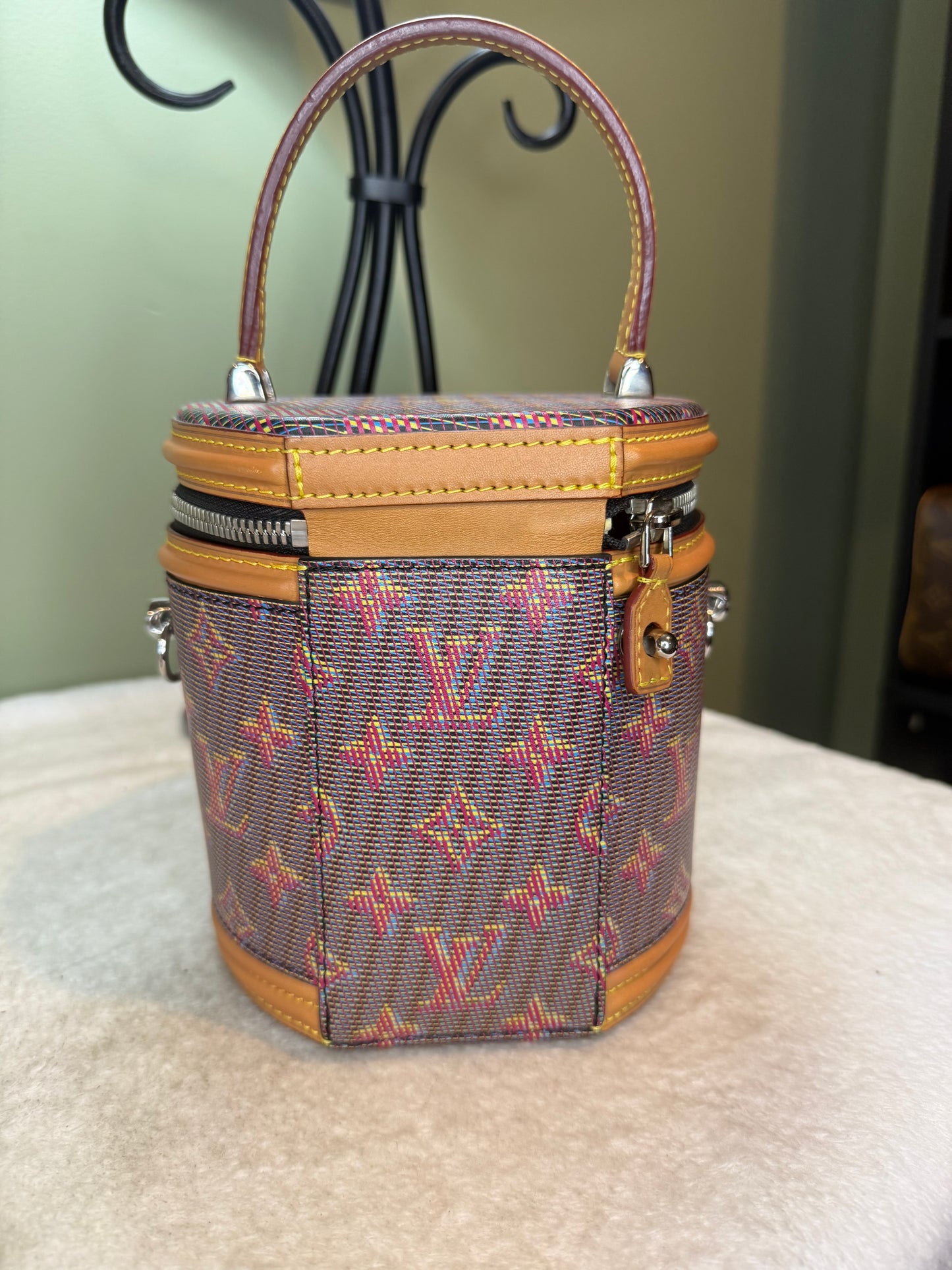 1314. Louis Vuitton Cannas 2-way Handbag in LV pop Canvas