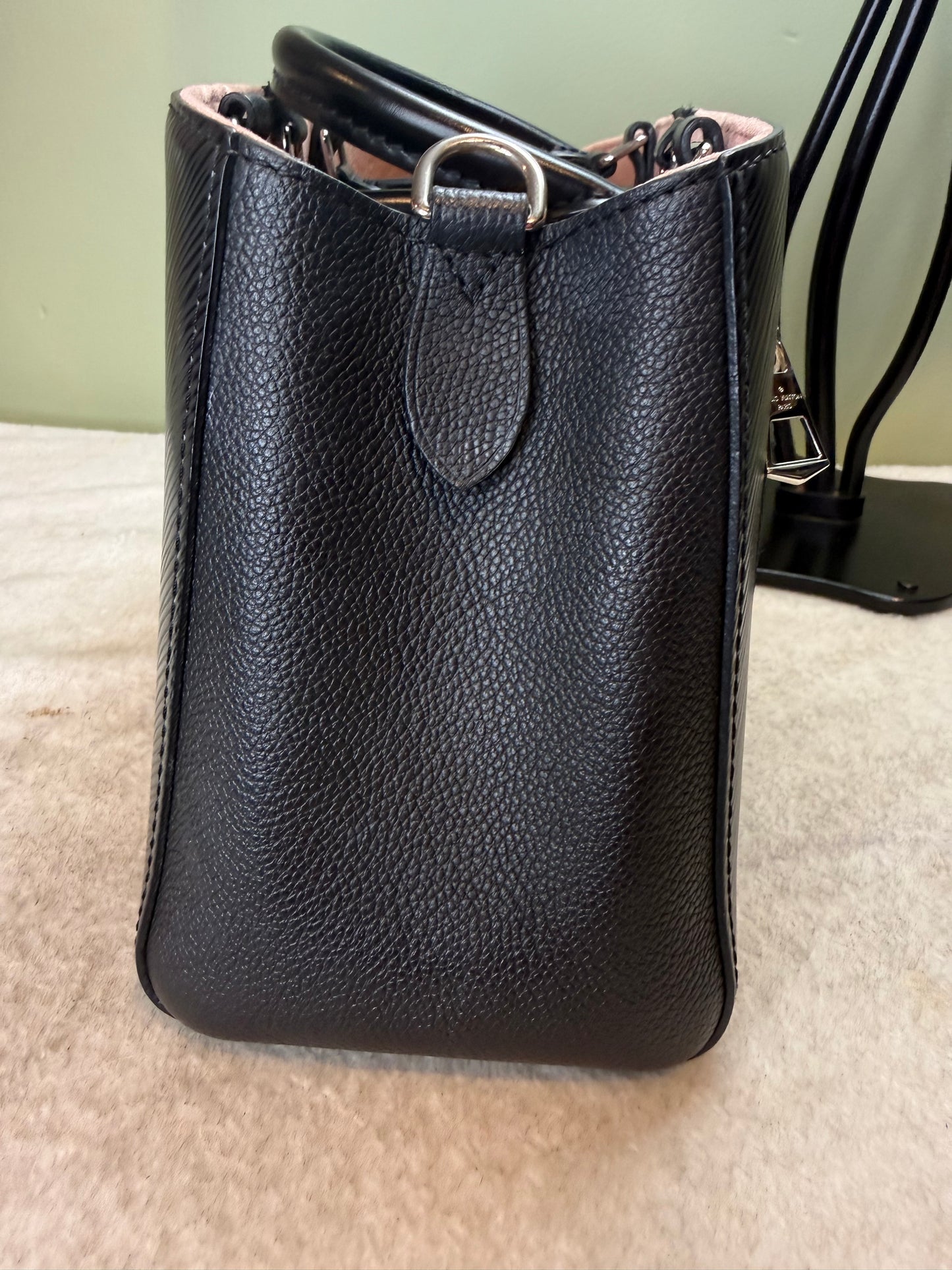 1510. Louis Vuitton Marelle Tote BB in Black Epi with Pink