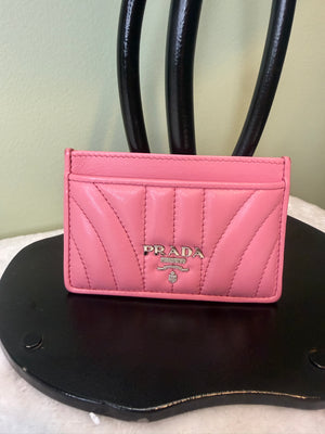1760. Prada Pink Diagramme Card Wallet