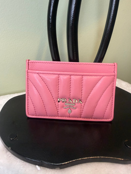 1760. Prada Pink Diagramme Card Wallet
