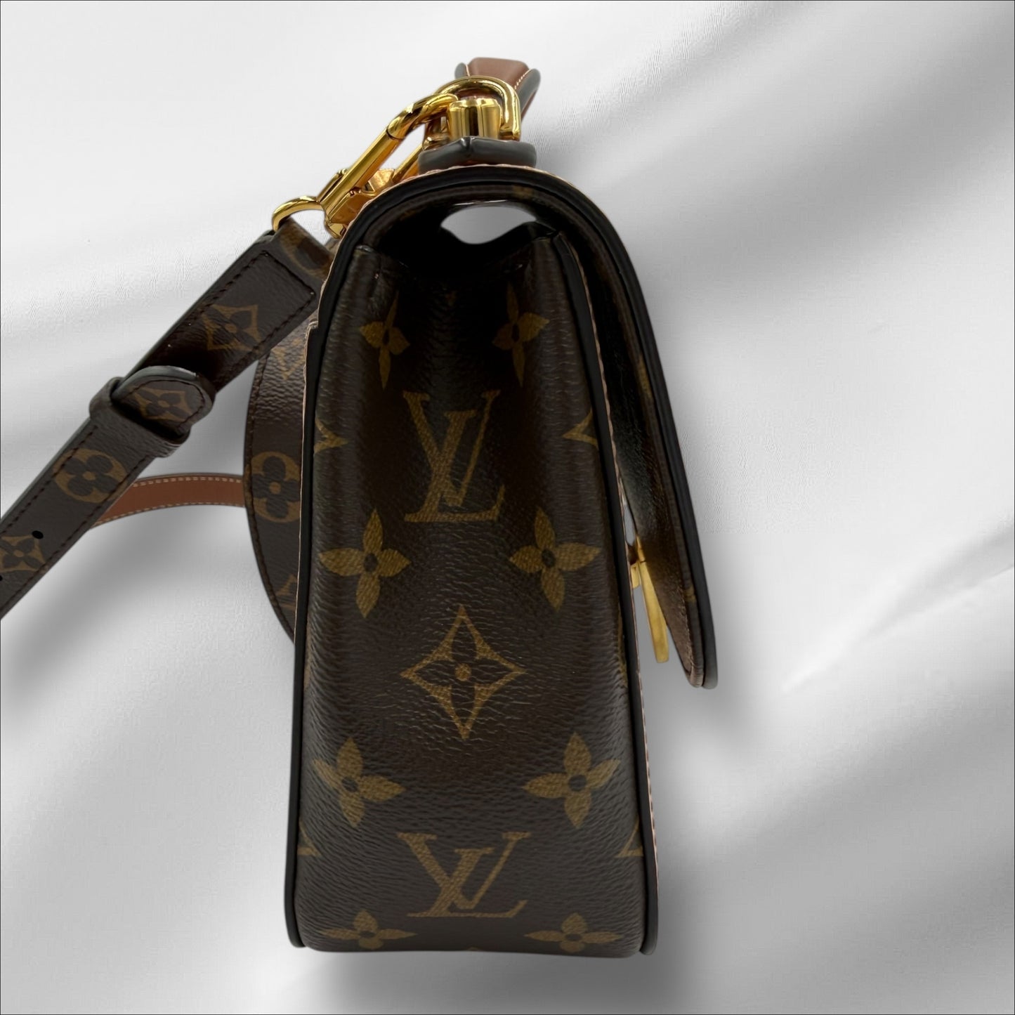 350. Louis Vuitton Monogram Cherrywood BB Rose Balerine