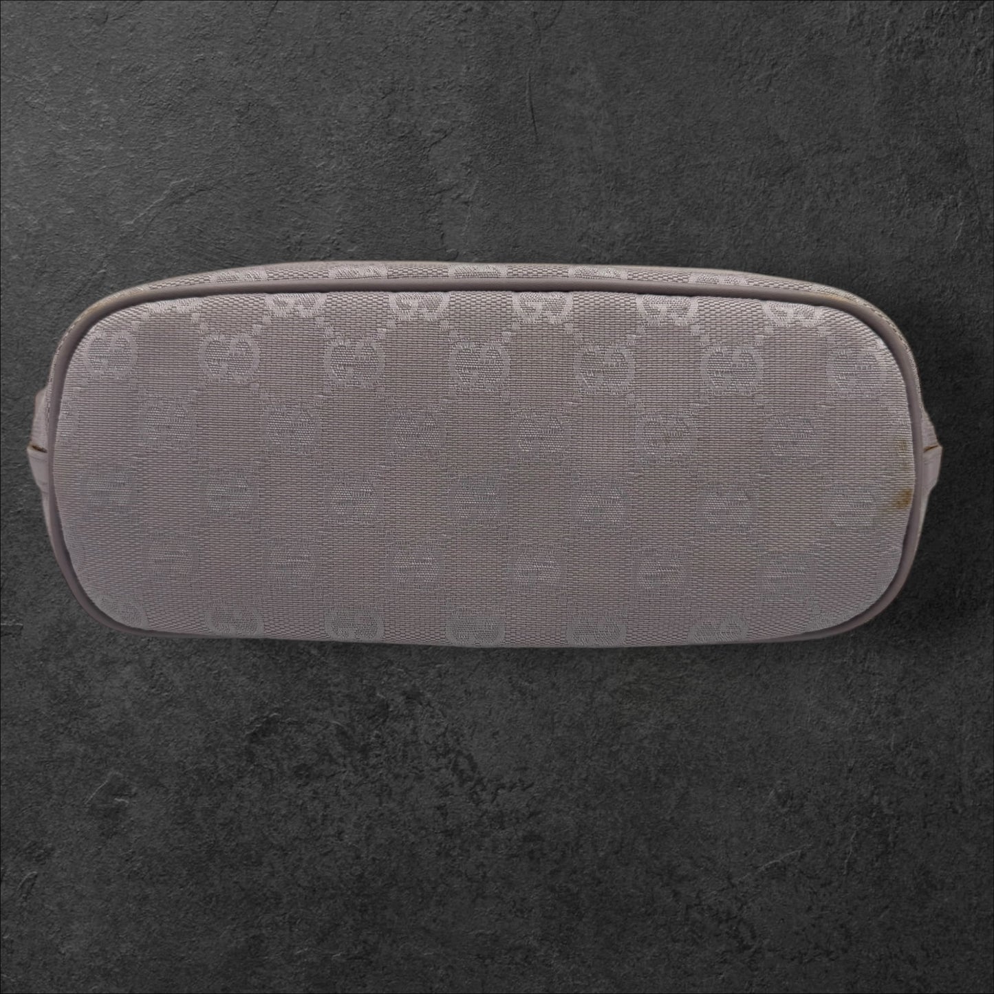 413. Gucci Lavender GG Canvas Accessory Pouch with silver Hardware