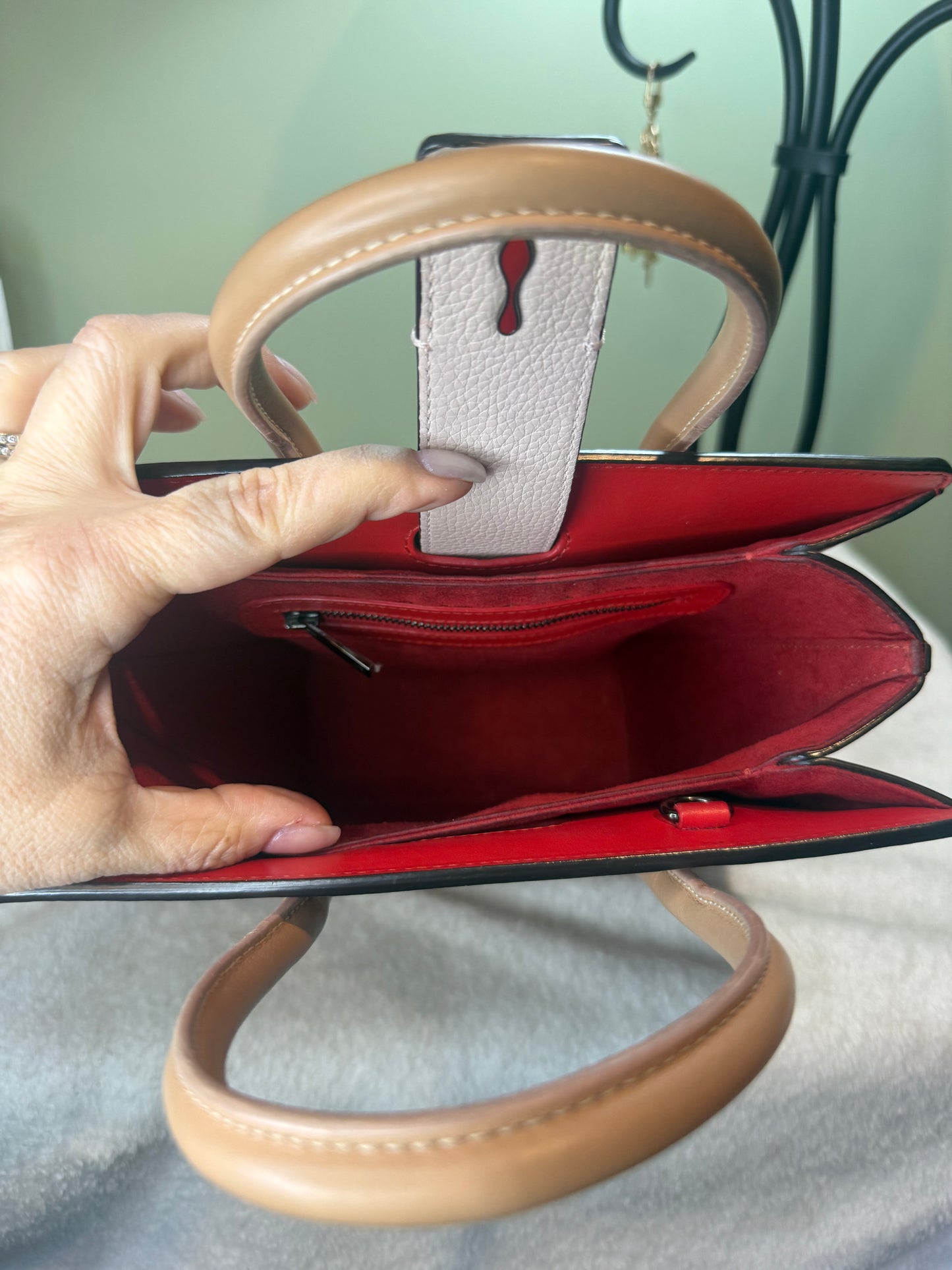 923. Christian Louboutin Pink Paloma Small 2-Way shoulder bag