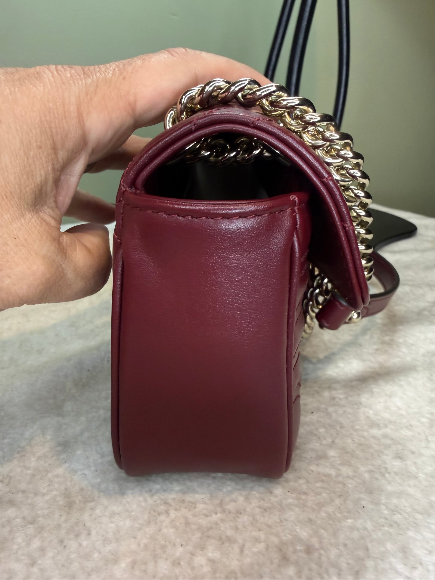 1350. Gucci GG Small Marmont Bag in Rose Ancora