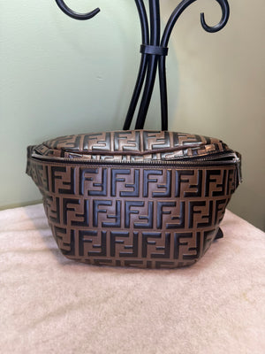 1726. Fendi Tobacco Zucca Belt Bag