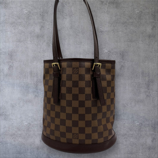 274. Louis Vuitton Damier Ebene Bucket Bag PM