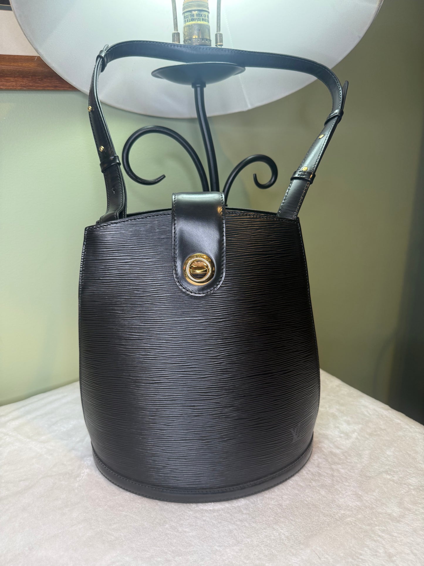 1736. Louis Vuitton Black Epi Cluny