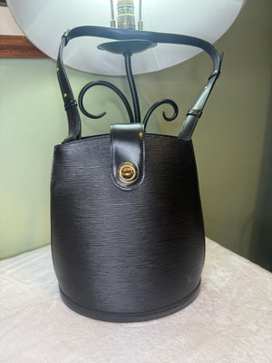 1736. Louis Vuitton Black Epi Cluny