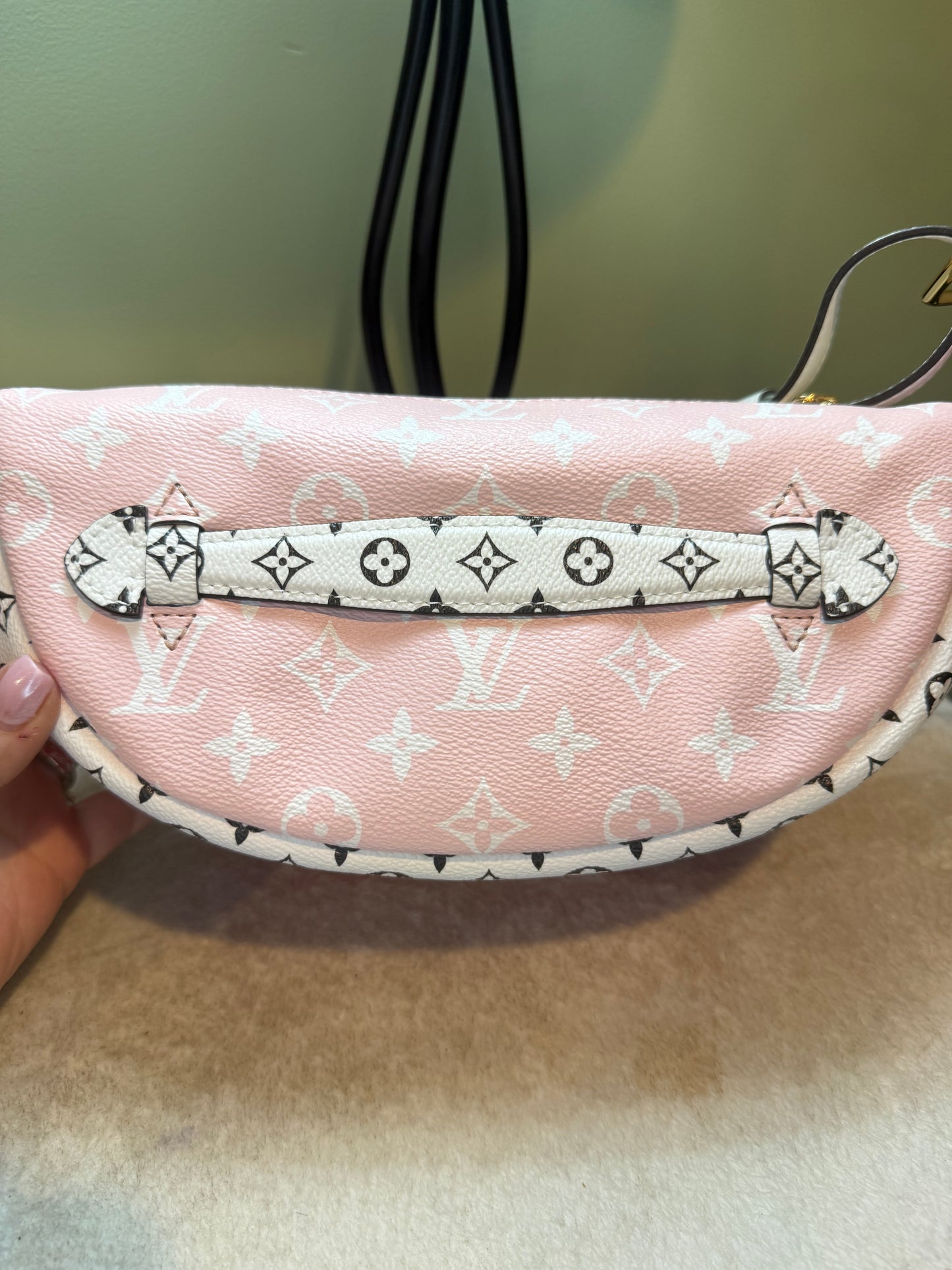 1612. Louis Vuitton Limited Edition Giant Monogram Bum Bag in Rouge Colorway